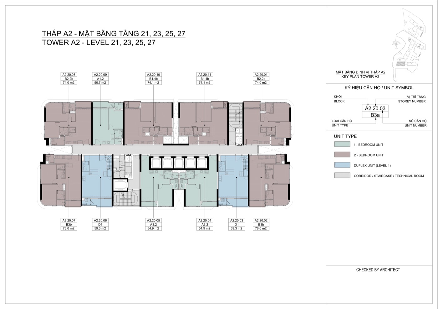 Layout tầng điển hình tháp A2, căn số 04