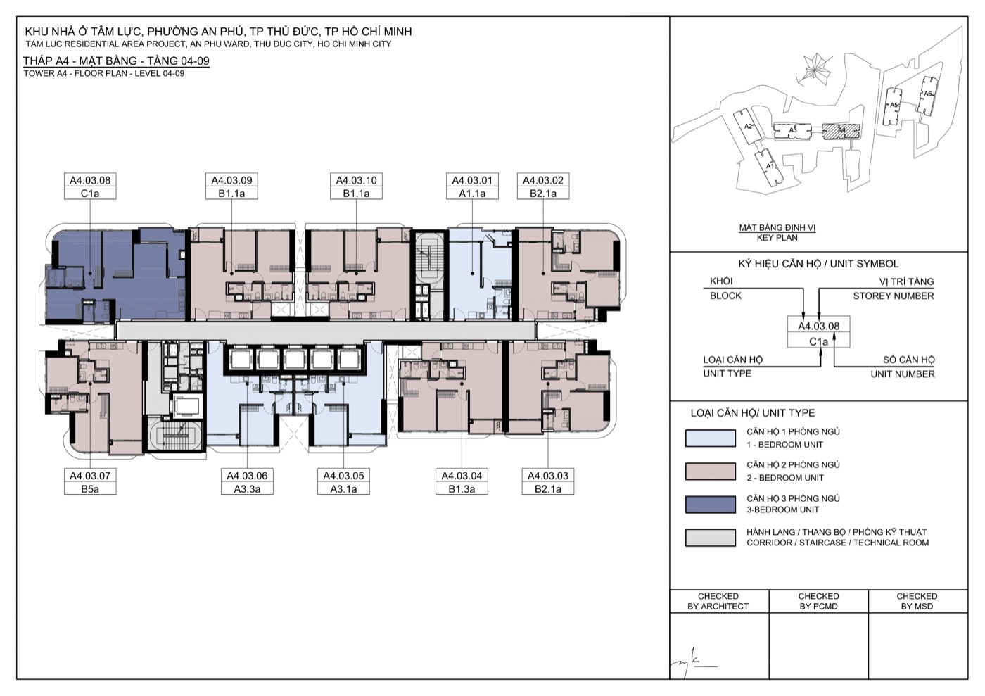Layout tầng điển hình tháp A4, căn số 10