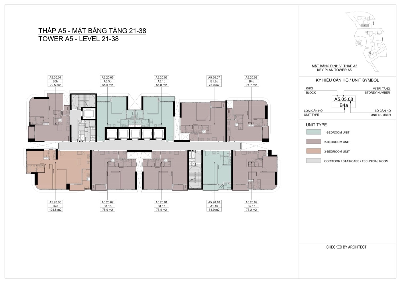 Layout tầng điển hình tháp A5, căn số 06