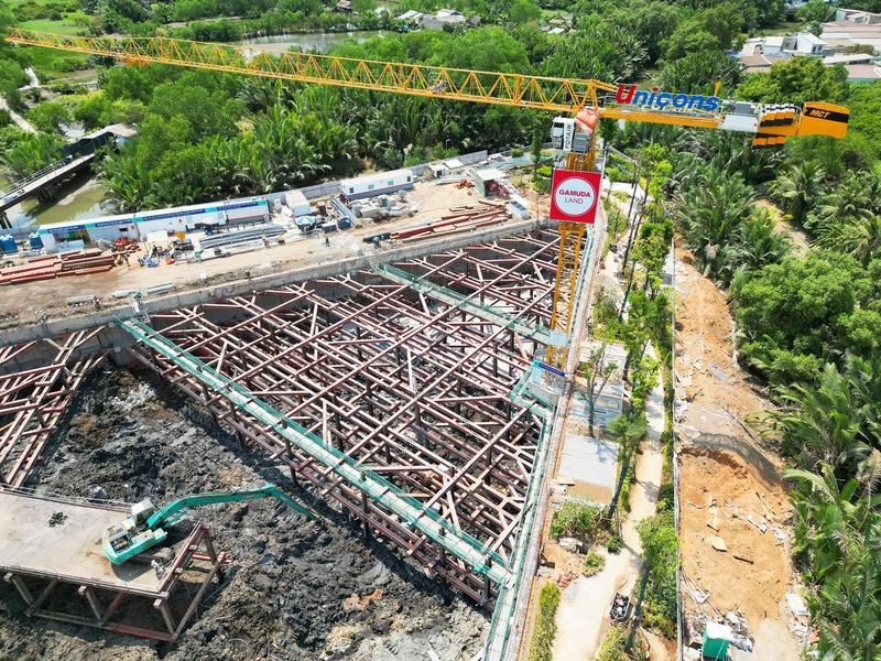 Thi công hầm móng Eaton Park, năm 2024