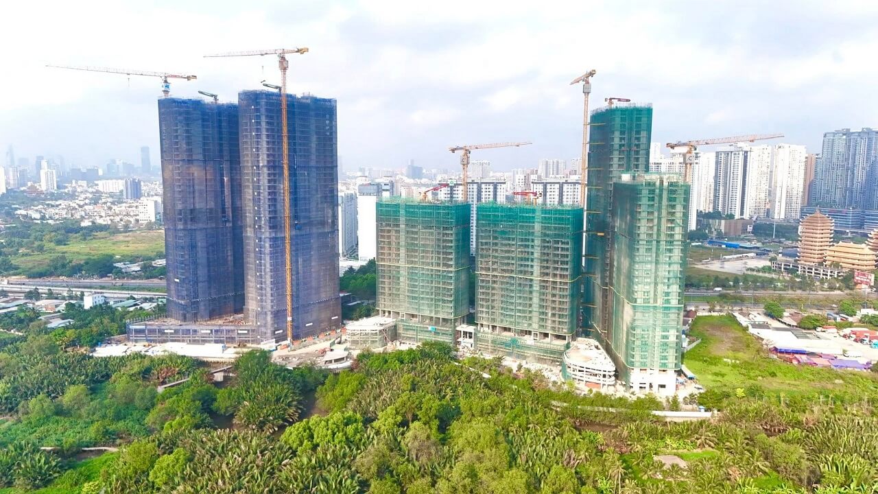 Các tháp Eaton Park đang xây, tháng 1/2026