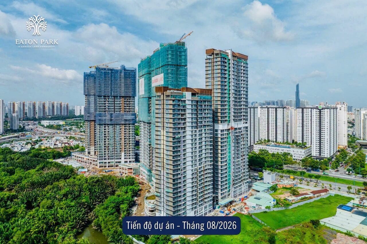 Sáu tháp Eaton Park đã cất nóc, tháng 8/2026