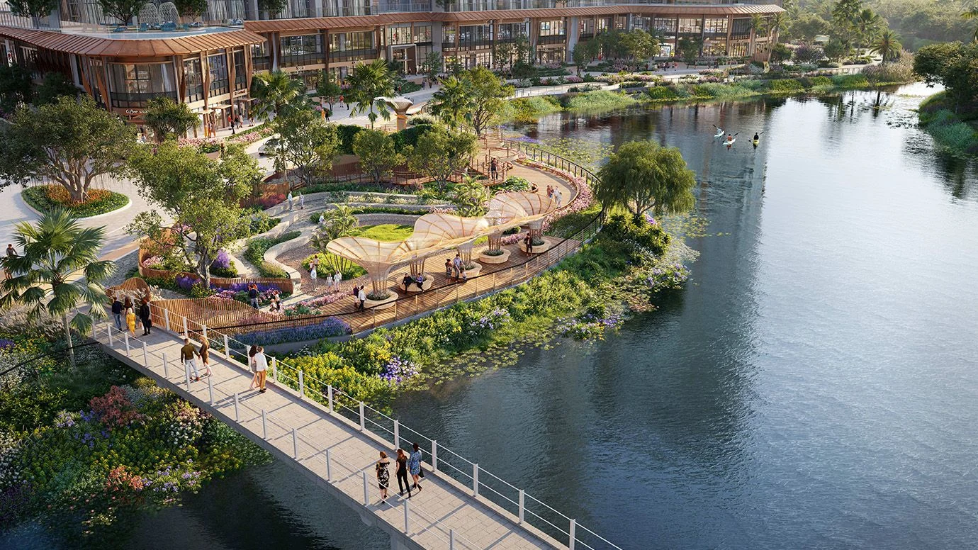 Công viên ven rạch và hồ cảnh quan nội khu Eaton Park