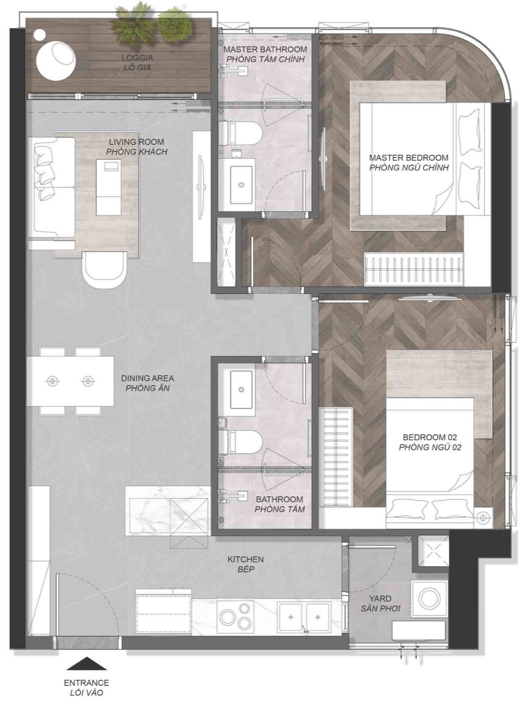 Bản vẽ 2D layout B3 tháp A2 Eaton Park