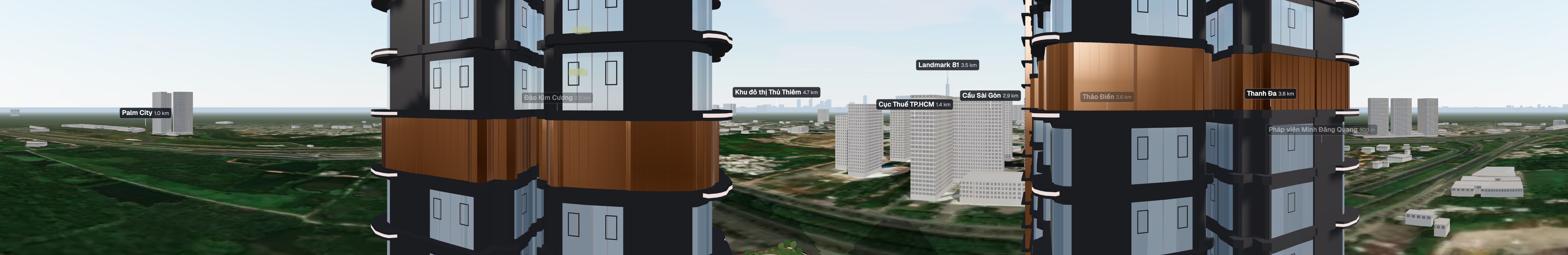 Toàn cảnh nhìn từ cửa sổ căn A2.2X.01